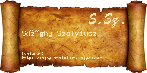 Sághy Szalviusz névjegykártya